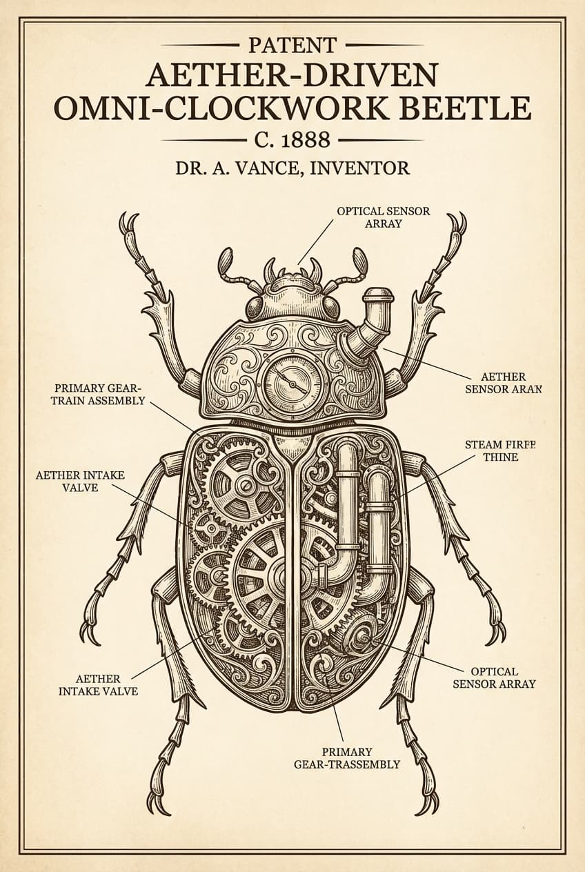 Blueprint Fictional Victorian Mechanical