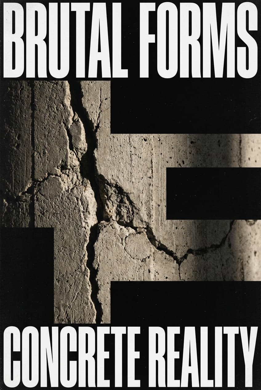 Brutalist Macro Texture Raw Art